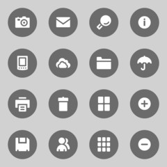 Photo collection web icons set