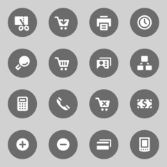 Shopping web icons set
