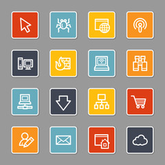 Internet web icons set