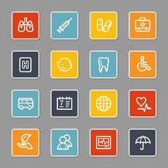 Medicine web icons set