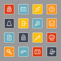 Organizer Web Icons Set