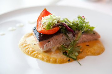 Salmon and Squash Puree