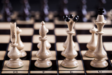 Chess pieces showing the competition, in business and game
