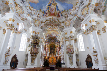 Wieskirche church in Bavaria, Germany, Europe