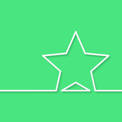 Modern green background with star outline for text