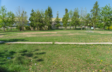 empty football field