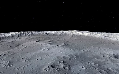 Badezimmer Foto Rückwand Grau Wissenschaftliche Illustration des Mondes