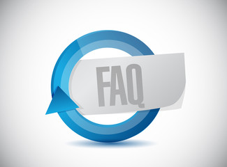 faq cycle sign illustration design