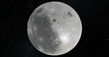 Moon scientific illustration