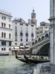 Naklejka premium Canal Grande und Rialtobrücke