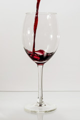 Red wine pouring