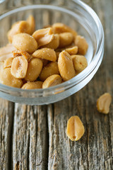 salted roasted peanuts in a bowl