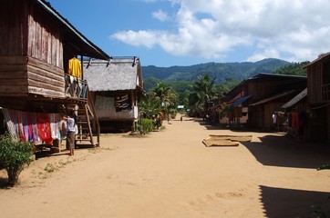 Obraz premium Village au Laos