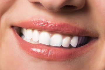 Beautiful teeth macro shot.
