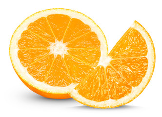 Fototapeta na wymiar orange slices isolated on white