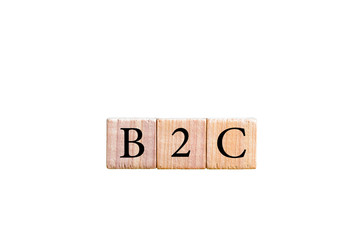 Acronym B2C- Business to Consumer isolated with copy space