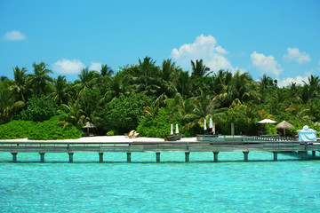 Beautiful view of beach of island in resort