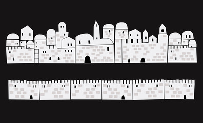 Old City, Middle East, Ancient, Middle East Town , Illustration