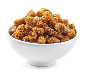 bowl of dried mulberries