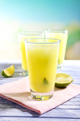 Glasses of cocktails