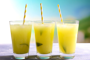 Glasses of cocktails