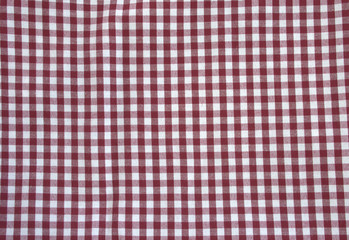 cloth material cotton, square pattern in red