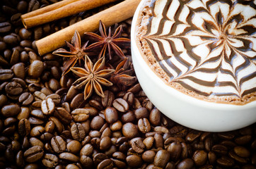 cup of coffee with latte art