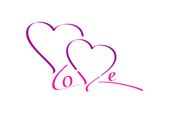 love - zwei herzen - lila