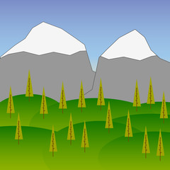 Vector Background with Mountains  5