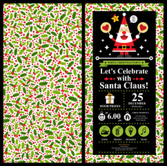Christmas Santa Claus Invitation Card