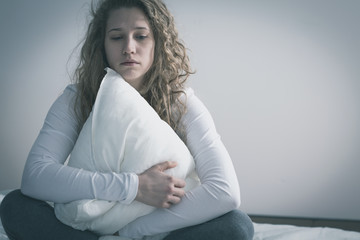 Sad thinking girl