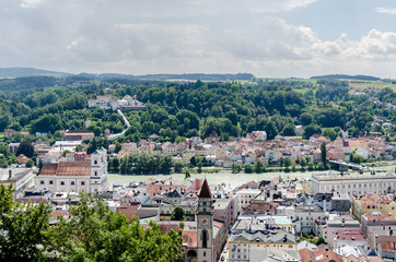 Fototapeta premium Passau, City of Three Rivers, Bavaria, Germany