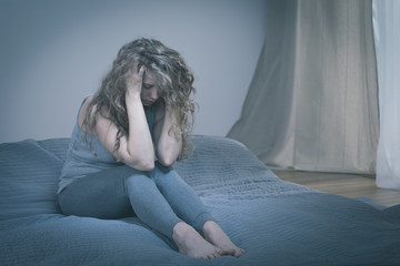 Woman with mental problem
