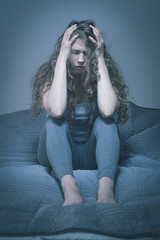 Lonely young woman