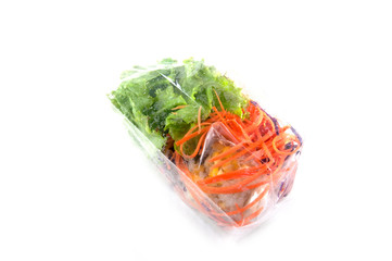 vegetable in plastic bags