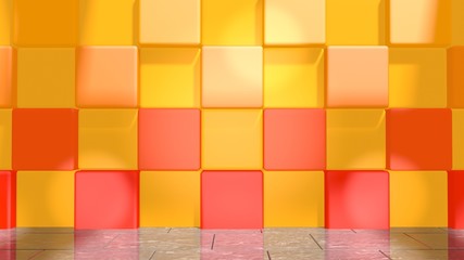 gradient paint wall from boxes