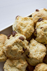 Chocolate Chip Scones on Plate