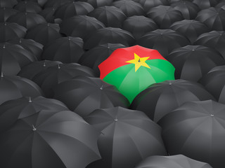 Umbrella with flag of burkina faso