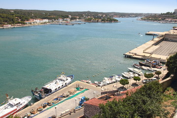 Boats, Port of Mahon, Minorca, Balearic islands, Spain