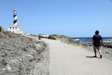 Far de Favaritx, lighthouse in Minorca, Balearic islands, Spain