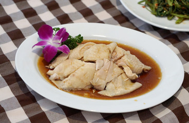 Singapore boiled chicken