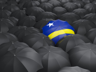 Umbrella with flag of curacao