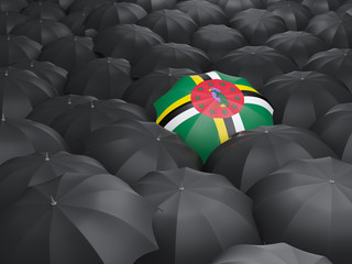 Umbrella with flag of dominica