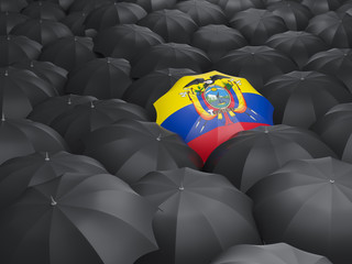 Umbrella with flag of ecuador