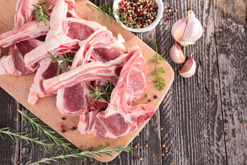 raw lamb meat