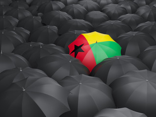 Umbrella with flag of guinea bissau