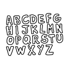 Hand drawn alphabet set.