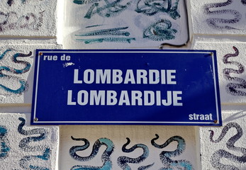 Rue de Lombardie. Lombardije straat. Bruxelles.