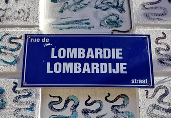 Crédence de cuisine en verre imprimé Bruxelles Rue de Lombardie. Lombardije straat. Bruxelles.