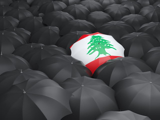 Umbrella with flag of lebanon